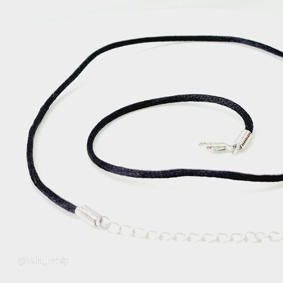 🏖 Satin Silk Necklace Cord with Lobster Clasp and Extension Chain - Picture 4 of 4